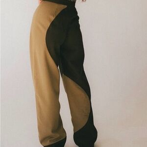 Stylish Two-Tone Women's Pants